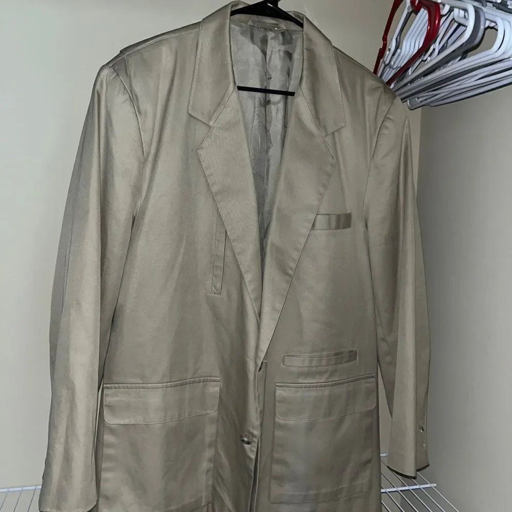 Mens 80s Banana Republic Mill Valley Safari Bush sport blazer travel jacket 44